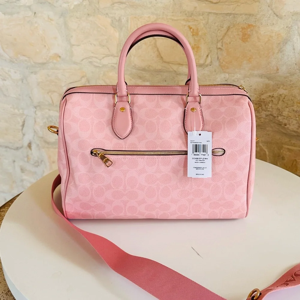 Coach large Rowan satchel  Pink Satchel and Wallet Set - Picture 7 of 15